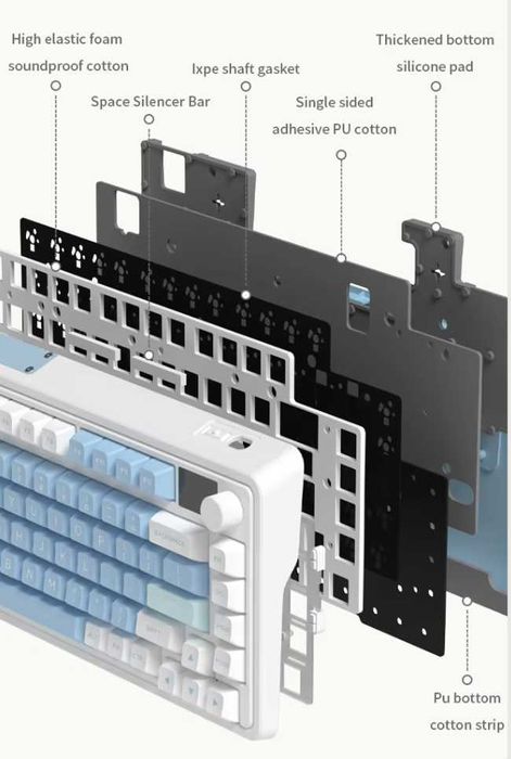 Механічна клавіатура FL Esports CMK75 POM ICE MINT