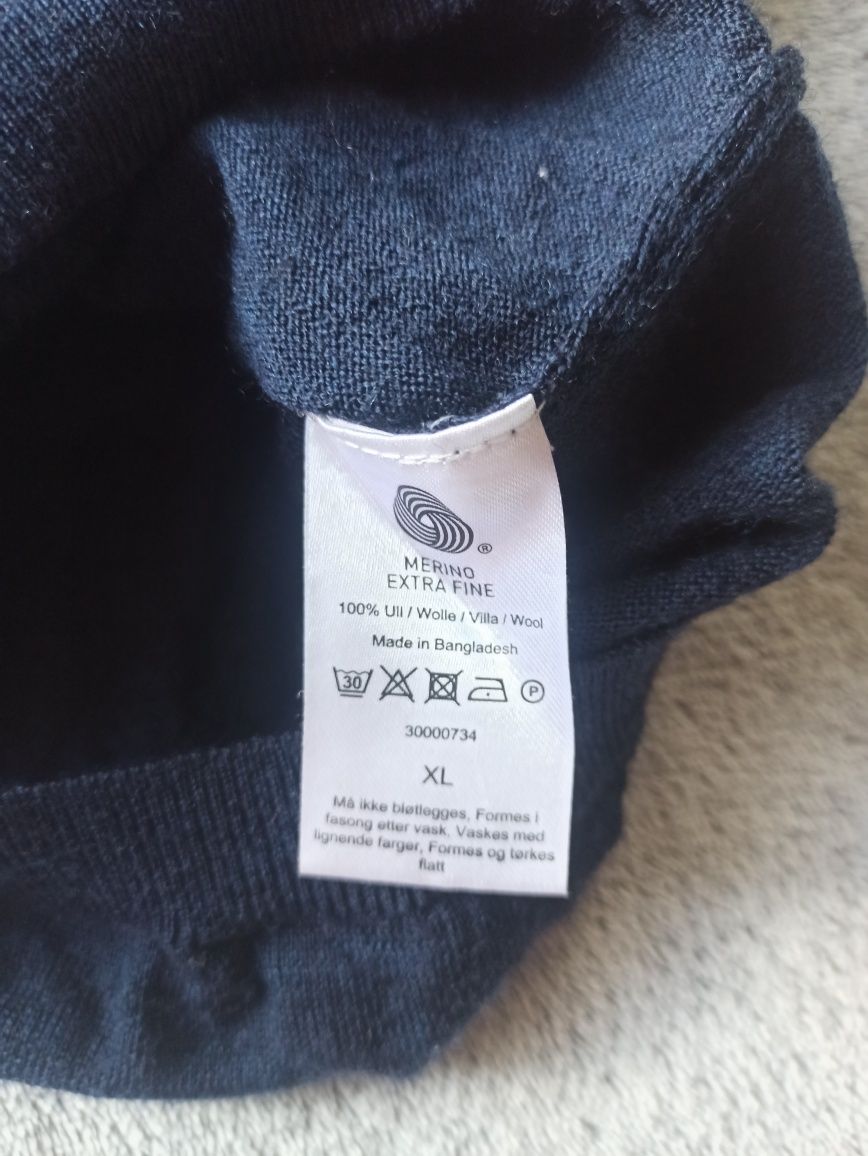 Sweter merino dressmann na guziki kardigan