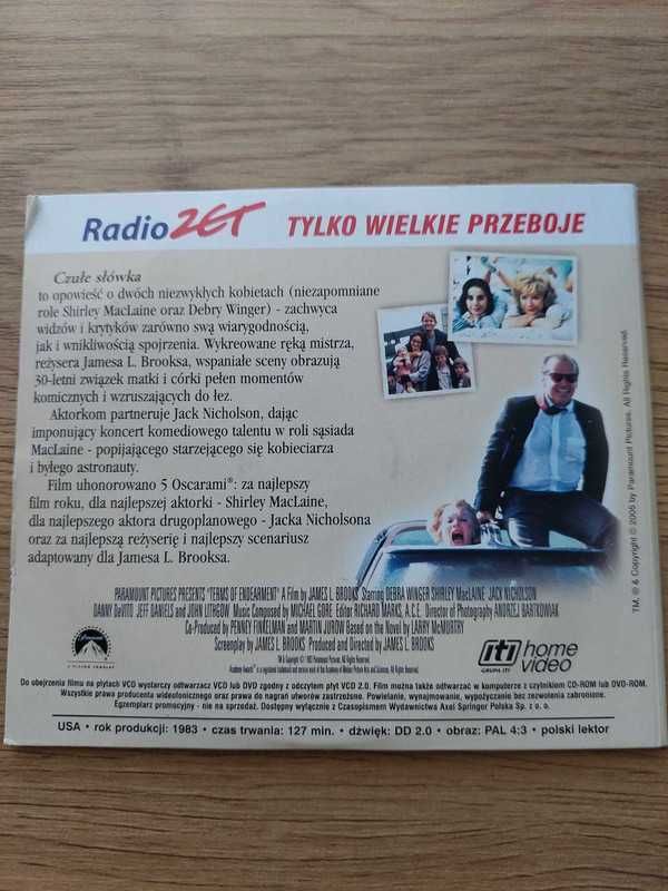Czułe słówka (1983) VCD Shirley MacLaine Debra Winger