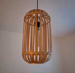 Ikea lampa boho pleciona drewniana japandi Sinnerlig Gottorp