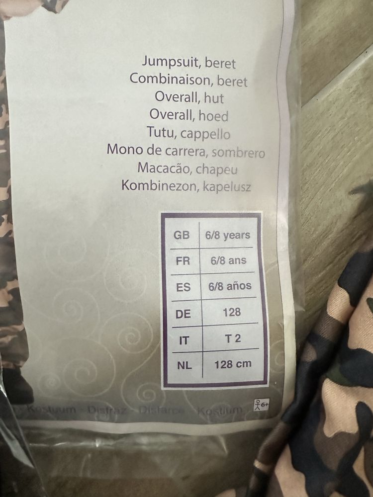 Fato fantasia soldado
