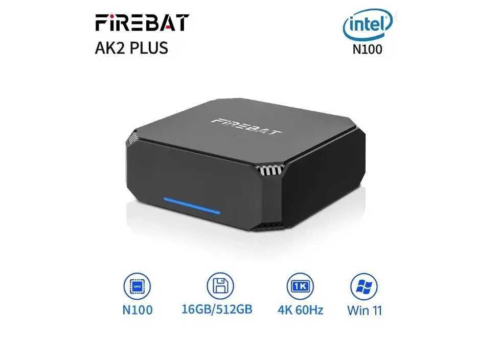 Міні ПК Firebat AK2 Plus / Intel N100 / 16 Gb DDR5/ 512 Gb / WIFI5 BT