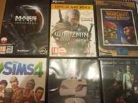 gry na PC. Wiedzmin 3, SIMS 4, warcraft 2 i inne Cena za całość