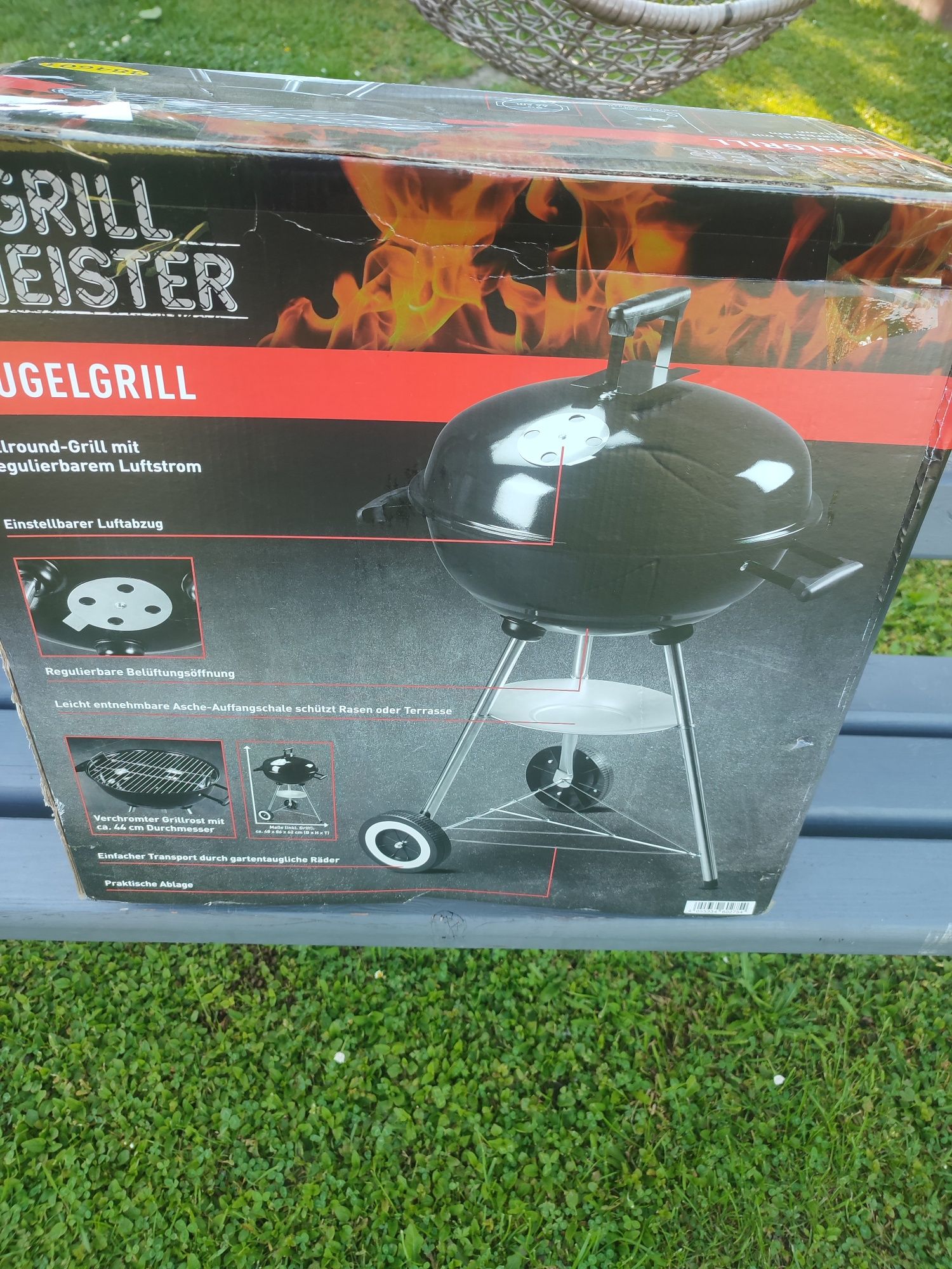 Grill nowy węglowy 48 cm
