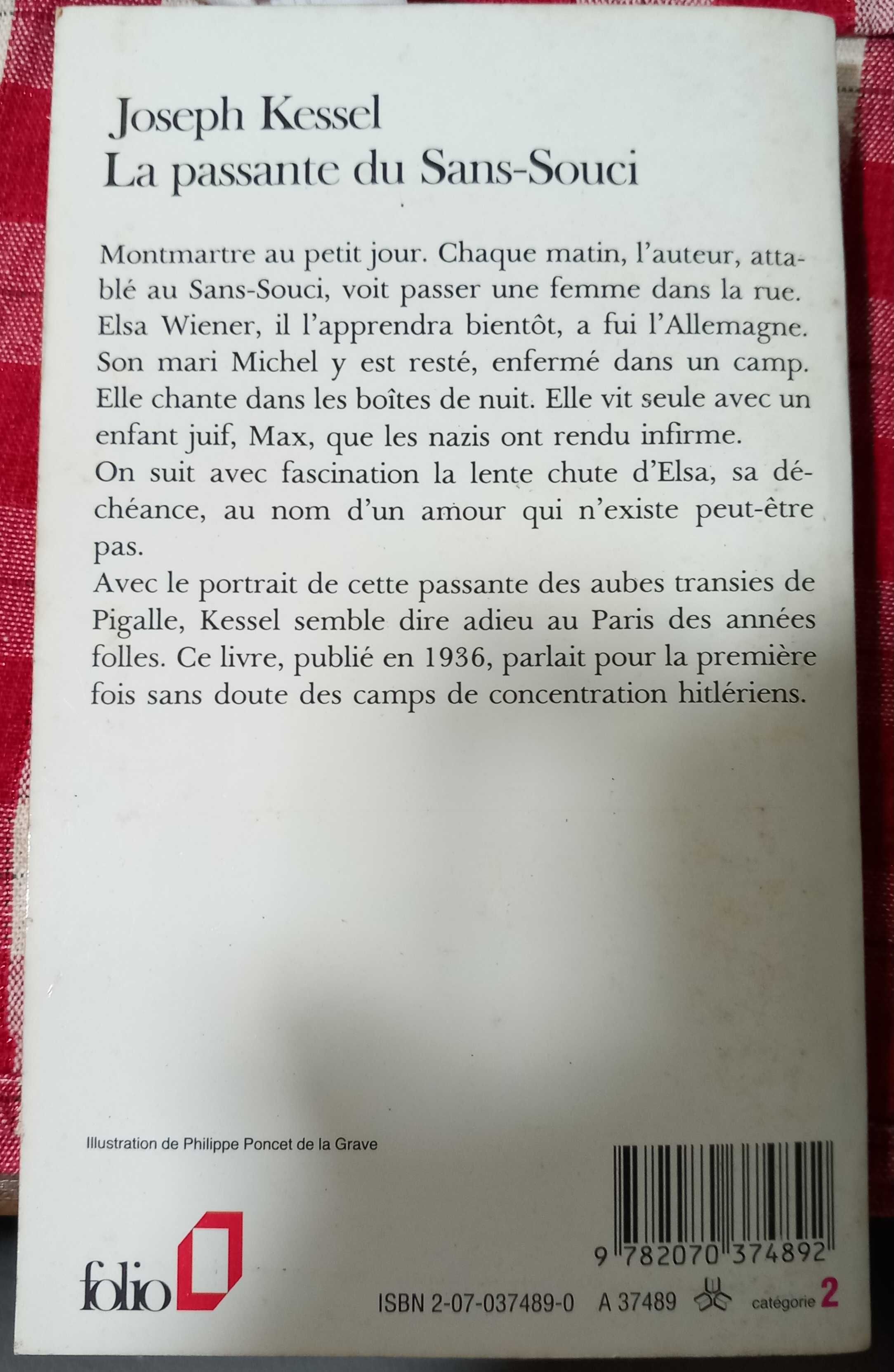 Livro - La passante du Sans-Souci de Joseph Kessel