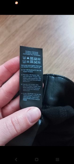 Czarne spodnie damskie woskowane rozmiar M 38 imitacja skórzane