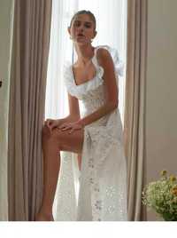 Біла сукня прошва Love Moschino белое кружевное платье