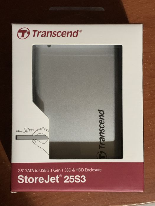 Transcend Enclosure for 2.5" SATA III SSD/HDD USB 3.1 Gen 1 TS0GSJ25S3