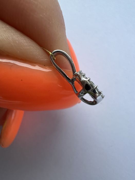 Золотой кулон с бриллиантами белое золото 585 проба