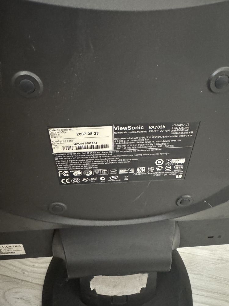 Монітор 17 дюймів ViewSonic VA703b