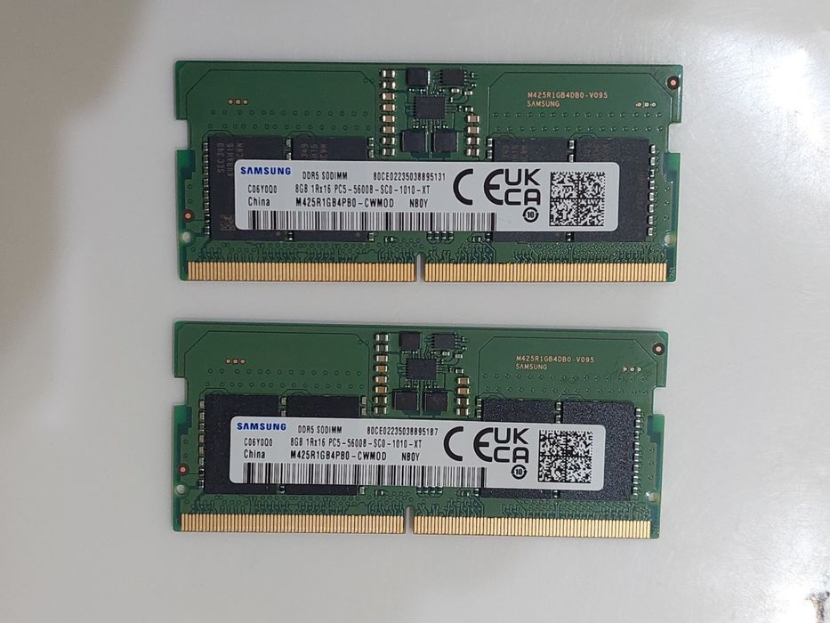 Оперативная память 16GB (2x8GB) Samsung SODIMM DDR5 5600MHz