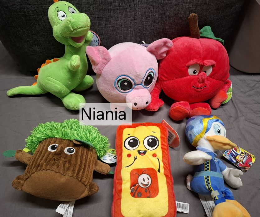 Pluszak Smok Świnka Piesek Jabłko Kaczor Donald