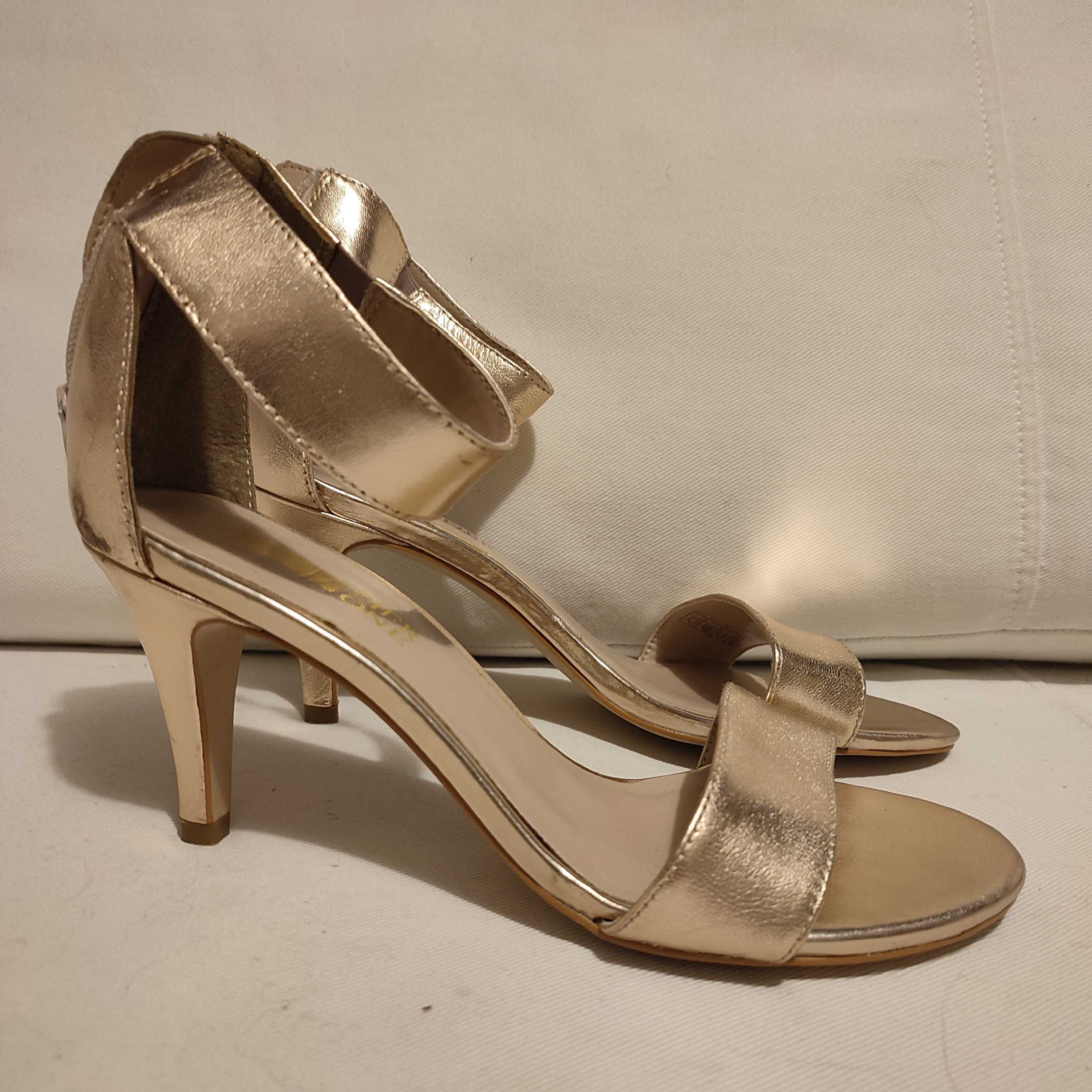 Sandały glamour gold pink 38