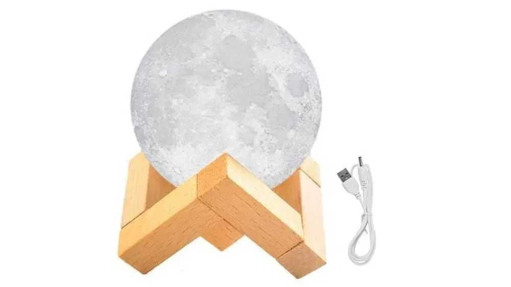 ŚWIECĄCY KSIĘŻYC 3D Lampka Nocna Lampa Moon Light