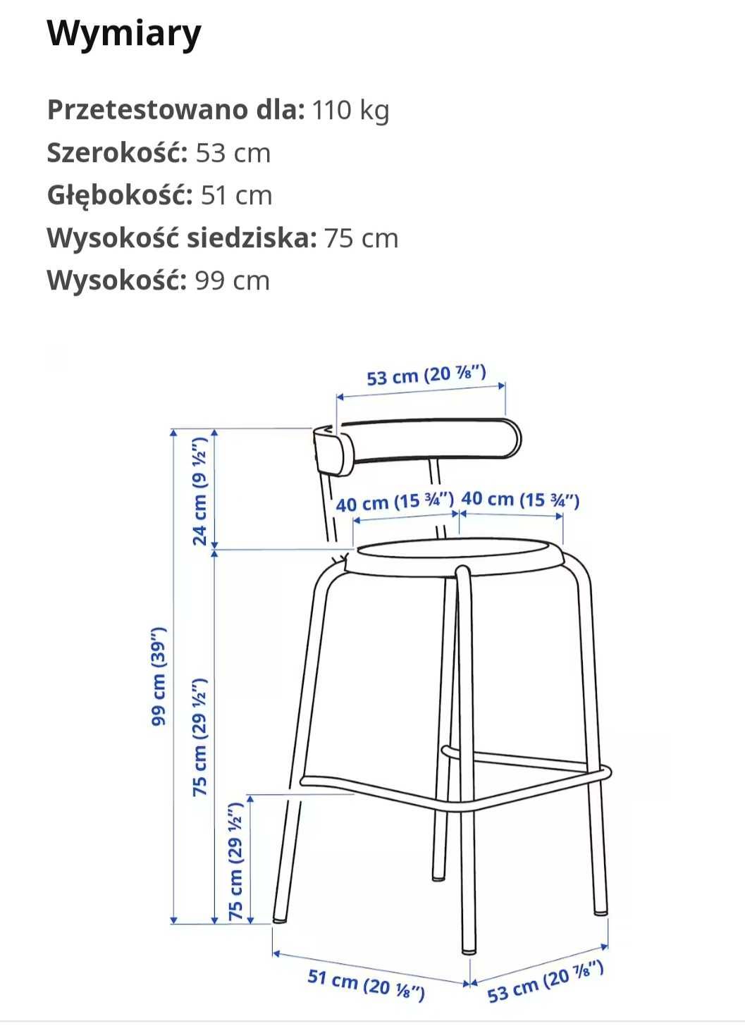 Krzesła barowe Yngvar Ikea