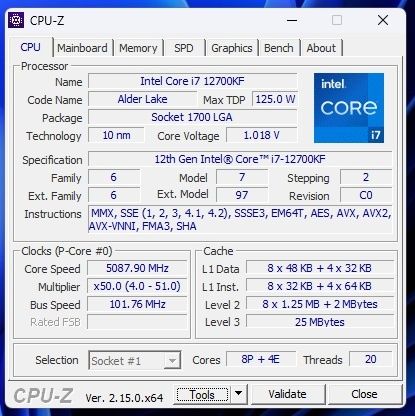 Intel i7 12700KF gwarancja ponad 2 lata