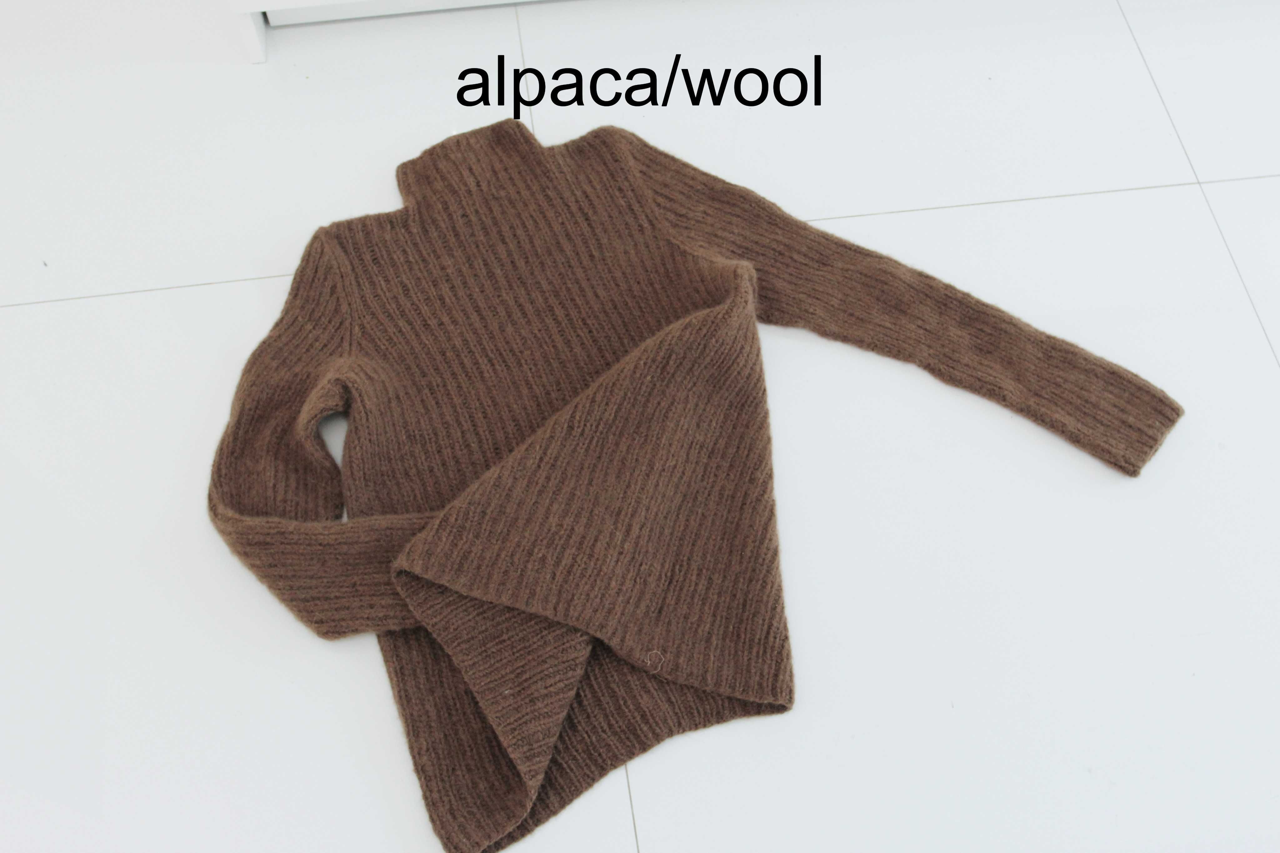 Alpaca , wełna, Hand made bez wad L/XL