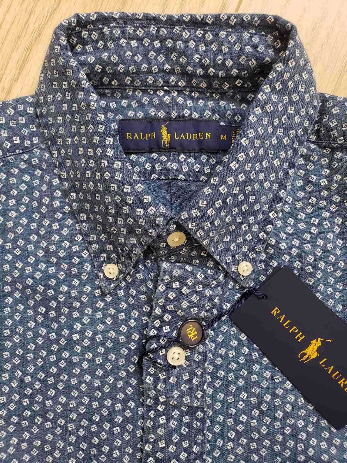 Льняная рубашка Polo Ralph Lauren с длинным рукавом