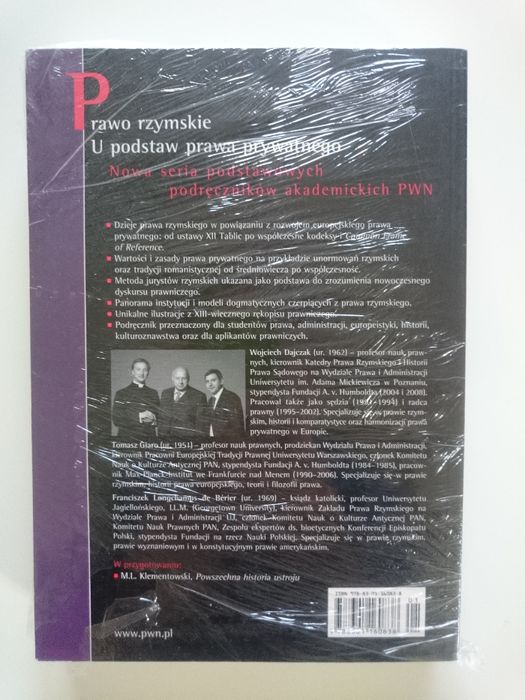 książka podręcznik Prawo rzymskie Dajczak Giaro Longchamps de Berier