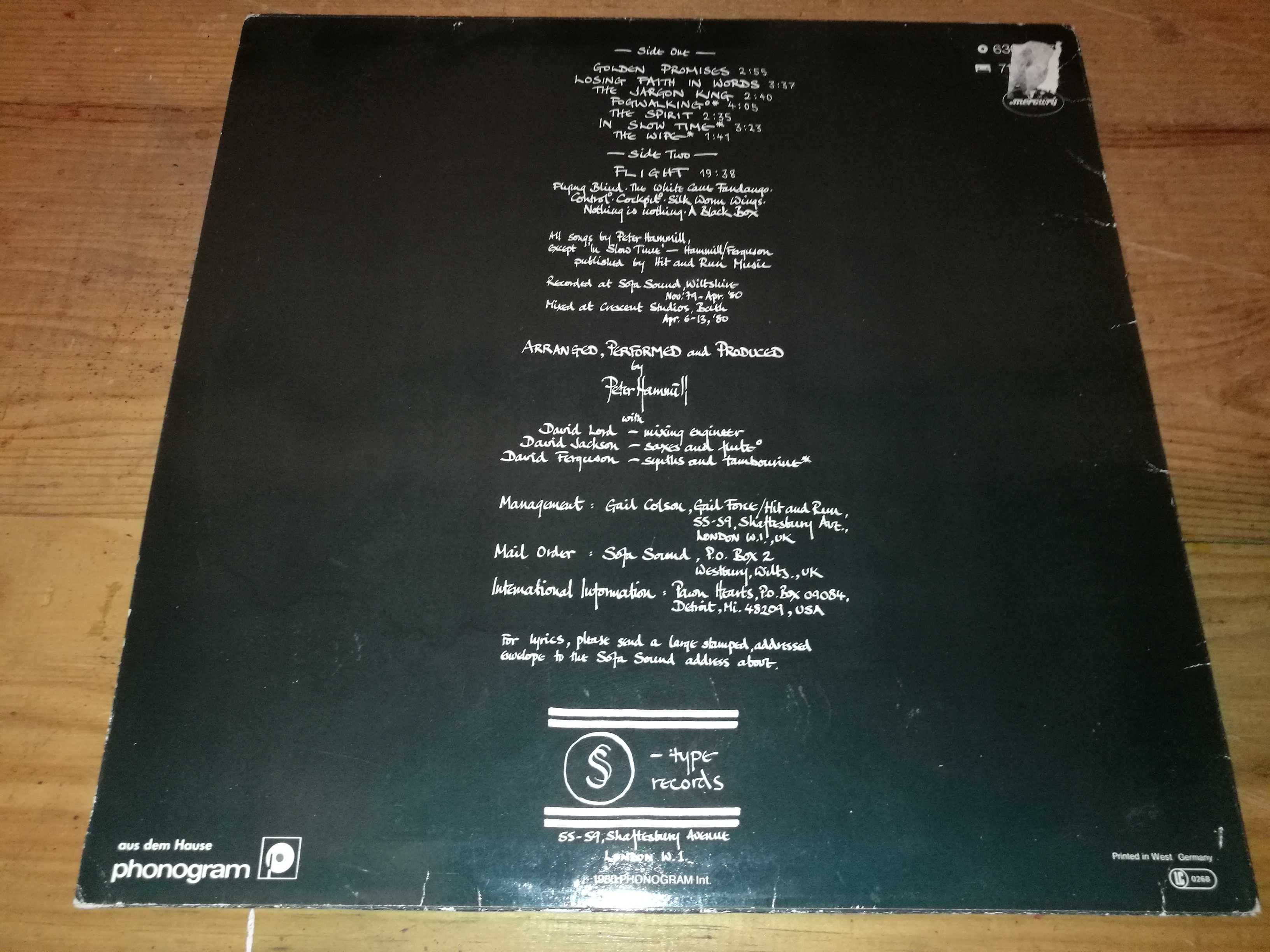 PETER   HAMMIL - A Black Box   (Edição Alemã - 1980) LP