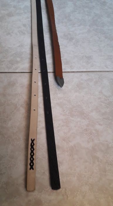 2 Cintos S bege e preto