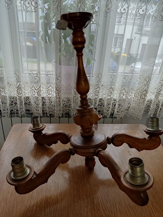 Żyrandol duży piecioramienny