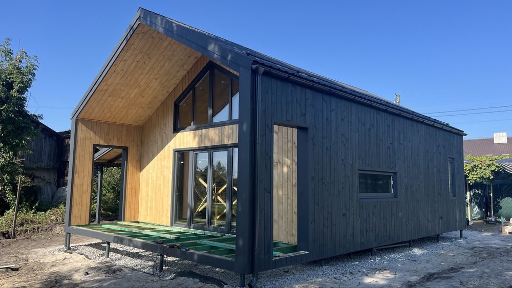 Каркасний будинок 85 м2 «Під Ключ». Барнхаус. 3 комплектації.