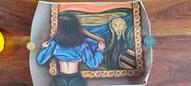 Tela pintura estilo edvard munch