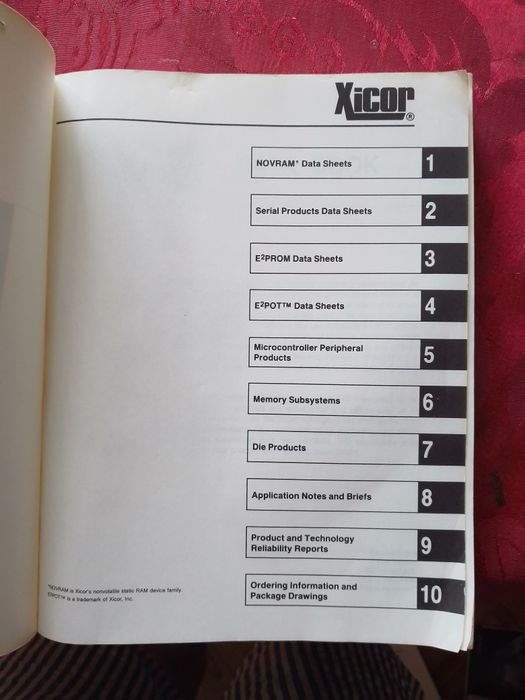 Data Book- Xicor- 2 edicion - USa - 20E -  Cenouras 3E - Desde 2E.