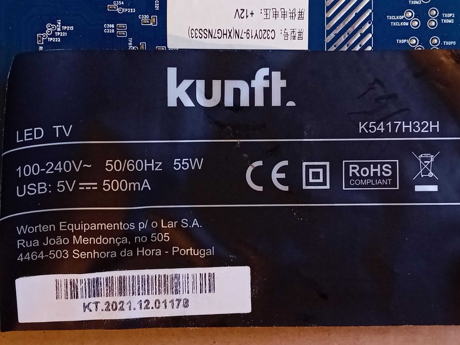 placa para tv  KUNFT k5417h32h