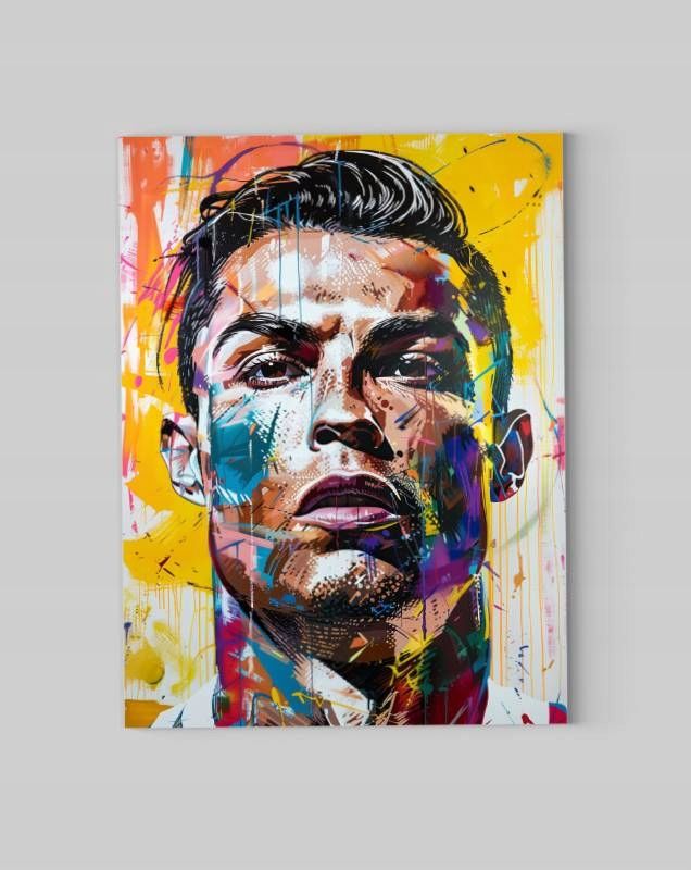 Obraz na płótnie Cristiano Ronaldo CR7 75x100 cm nowoczesny styl
