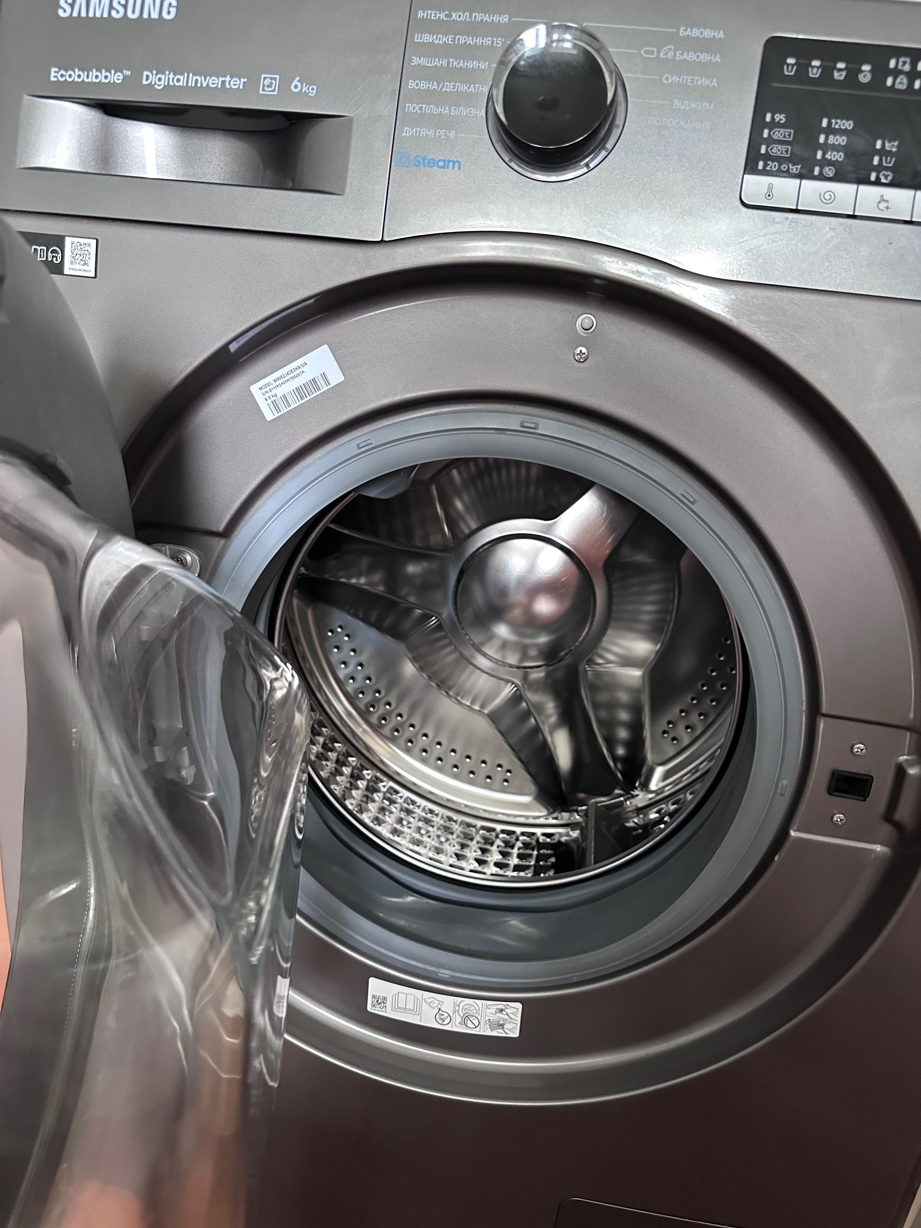 Пральна машина вузька SAMSUNG WW62J42E0HX/UA