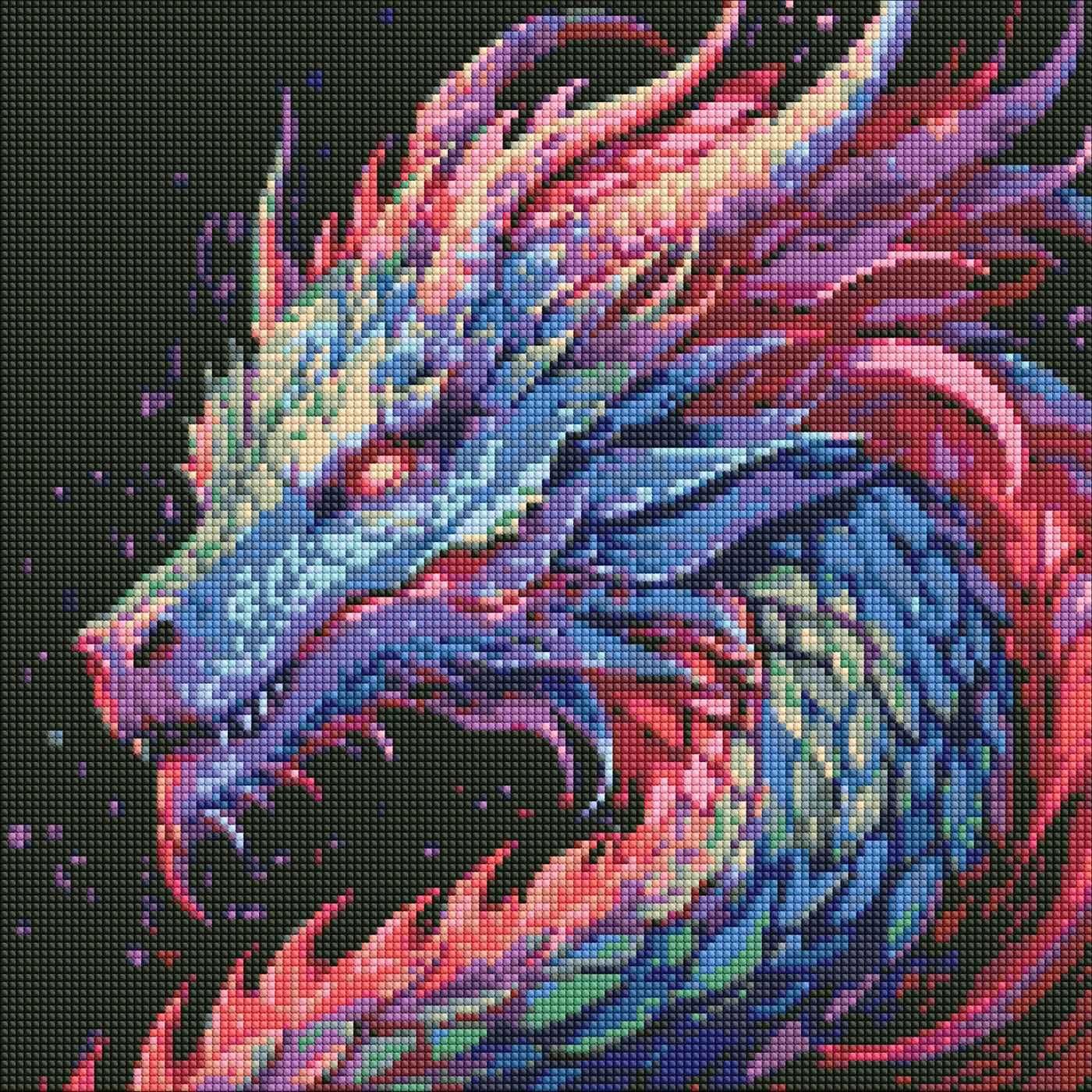 Картина по номерах по номерам дракон дракончик алмазна та фарбами