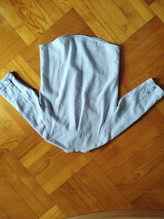 koszula chłopięca Zara, wiek ok. 8-10 lat, rozm 140 cm, błękit, stójka
