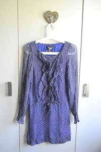 Antik Batik jedwabna sukienka S silk 100% jedwab boho