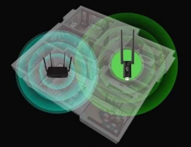 WIFI репітор підсилювач сигналу на 2 антени 300Мбіт/с