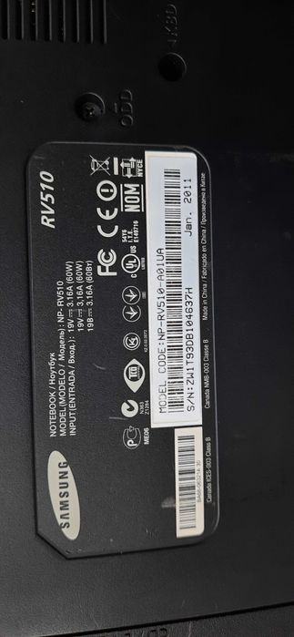 Ноутбук Samsung NP -RV - 510 робочий,  HDD 320, ноутбук для навчання