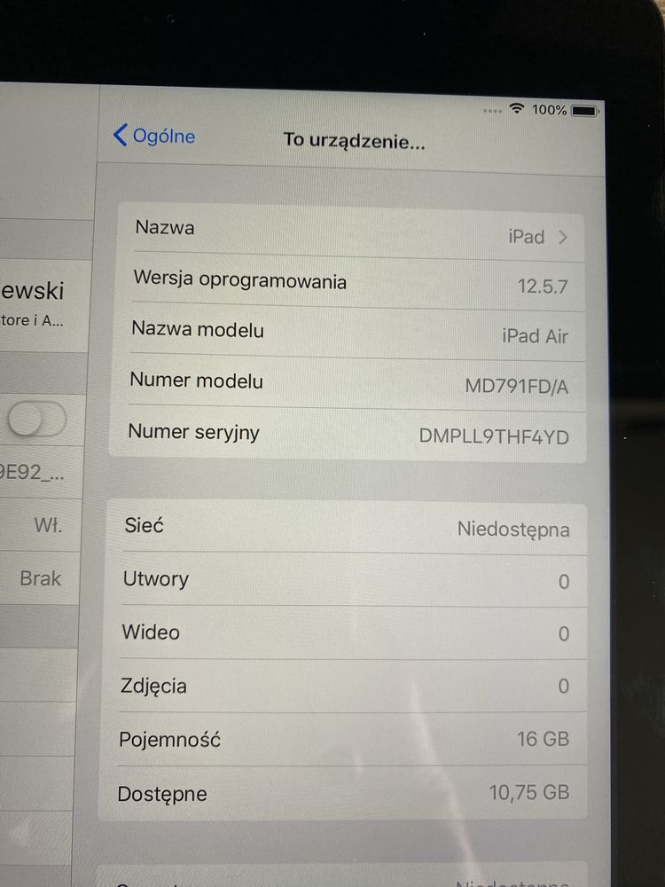 Tablet Apple Ipad Air A1475 (1st gen) 16GB Cellular Space Gray