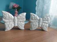 Dekoracja Motyle z porcelany