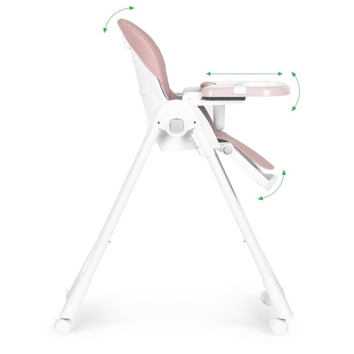 Krzesełko fotelik do karmienia regulacja wysokości ekoskóra pasy