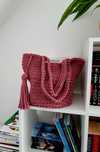 Torba shopperka w kolorze malwy/ piękne wiosenno-letnie kolory