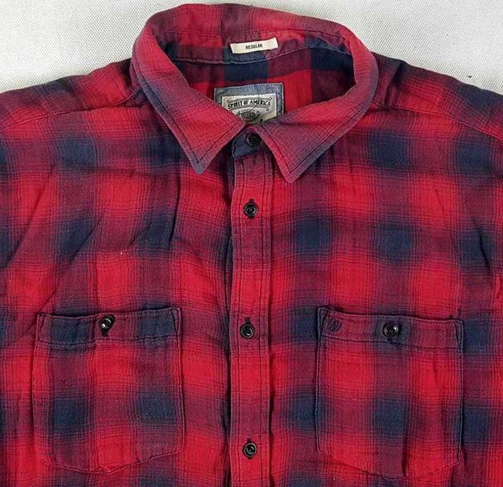 Męska koszula Wrangler Regular czerwona kratka - XL