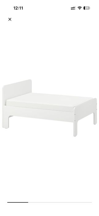 Łóżko dziecięce białe Släkt Ikea