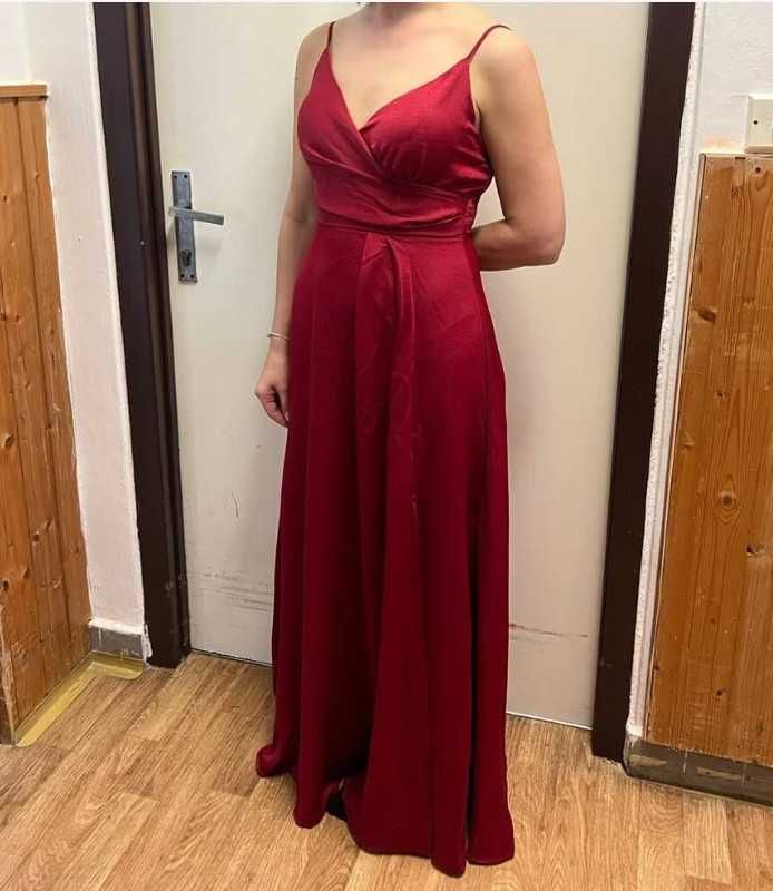 Sukienka elegancka suknia maxi z rozcięciem Shein M długa wesele ślub
