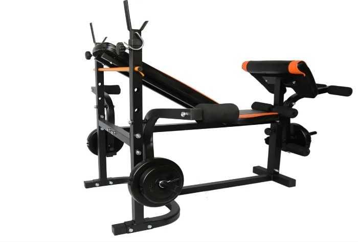 Скамья Для Жима‼️WCG0020+Тяга+партойСкотта+Набор 148 кг штанга+гантели