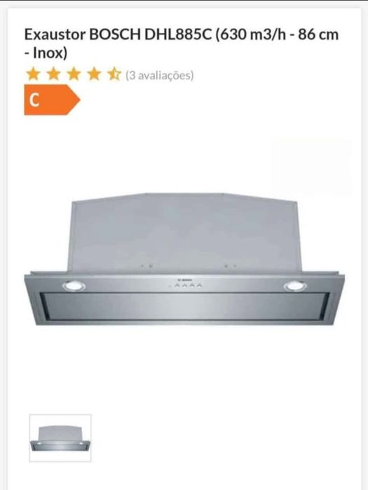 Exaustor Bosch 86cm Inox (encastre) NOVO