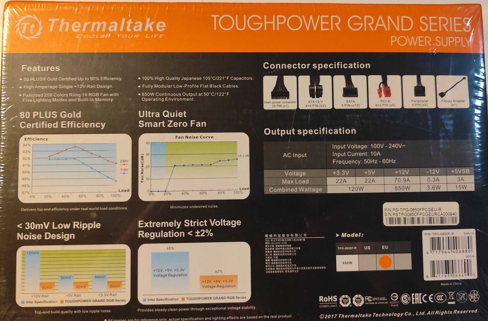 Zasilacz Thermaltake Toughpower Grand RGB 850W 80 Plus Gold