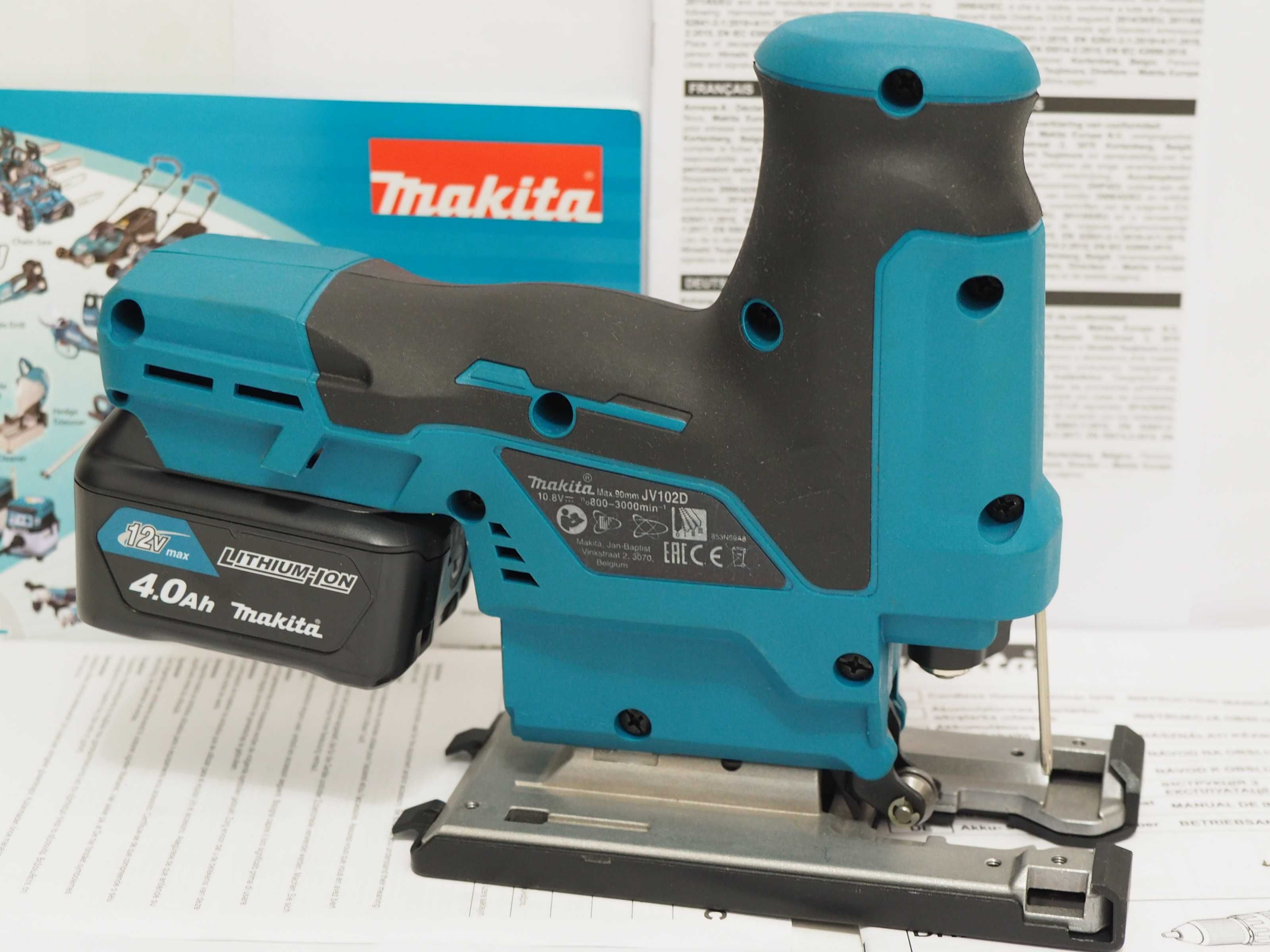 MAKITA JV 102 wyrzynarka 12v-10.8v +bateria 4Ah Nowa Belgia