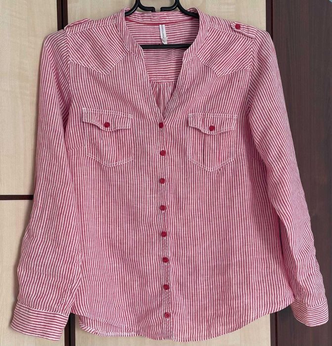 Koszula damska Marks & Spencer - długi rękaw - 100% len.