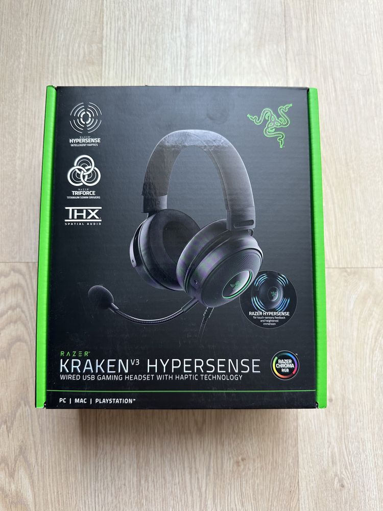 Навушники Razer Kraken V3 Hypersence (RZ04-03770100-R3M1) Black